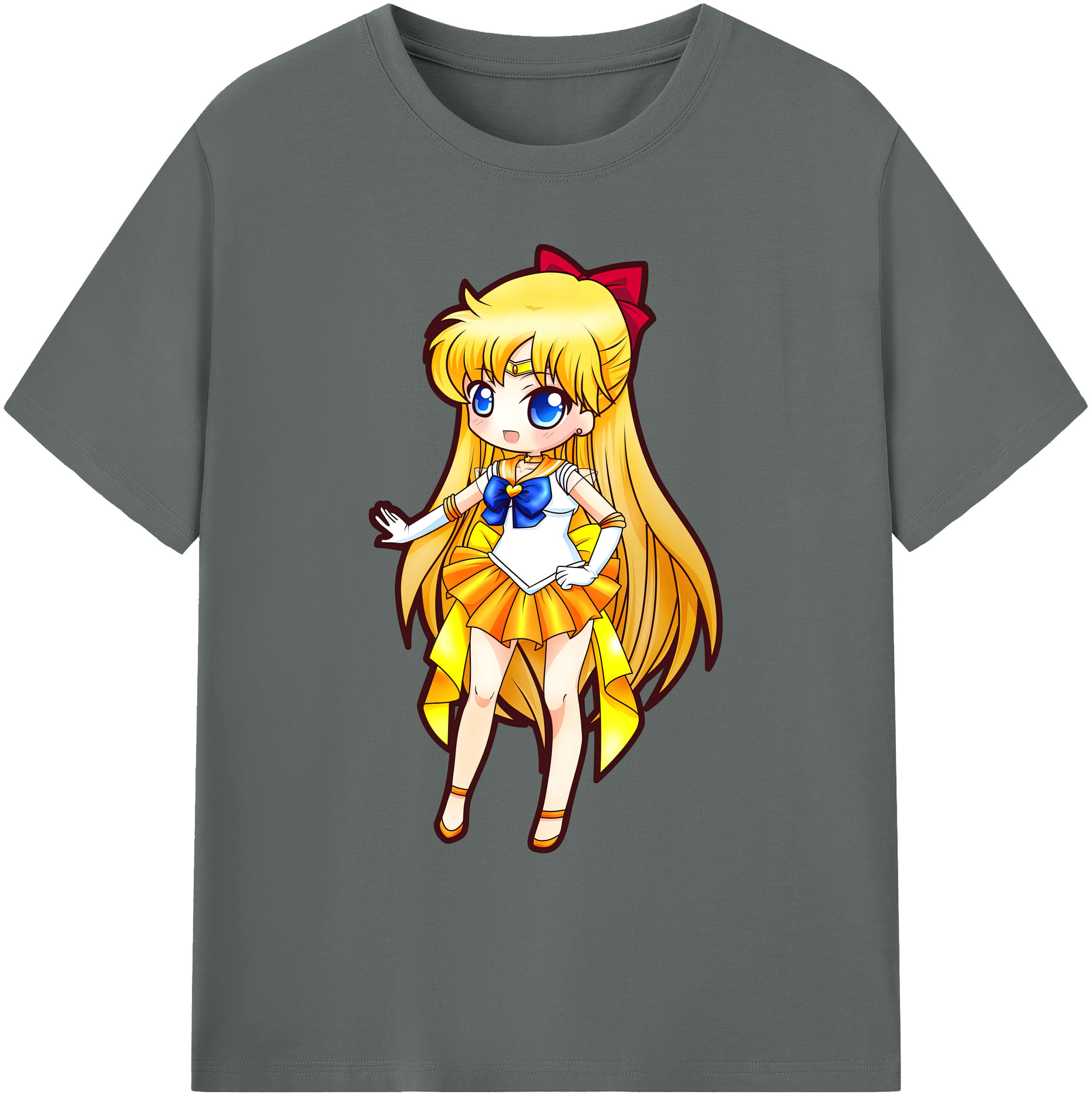 （画像用） 美少女戦士セーラームーン 愛野 美奈子 あいの みなこ Sailor Moon Aino Minako 綿100％ メンズ半袖Tシャツ｜肌触りやわらか＆通気性